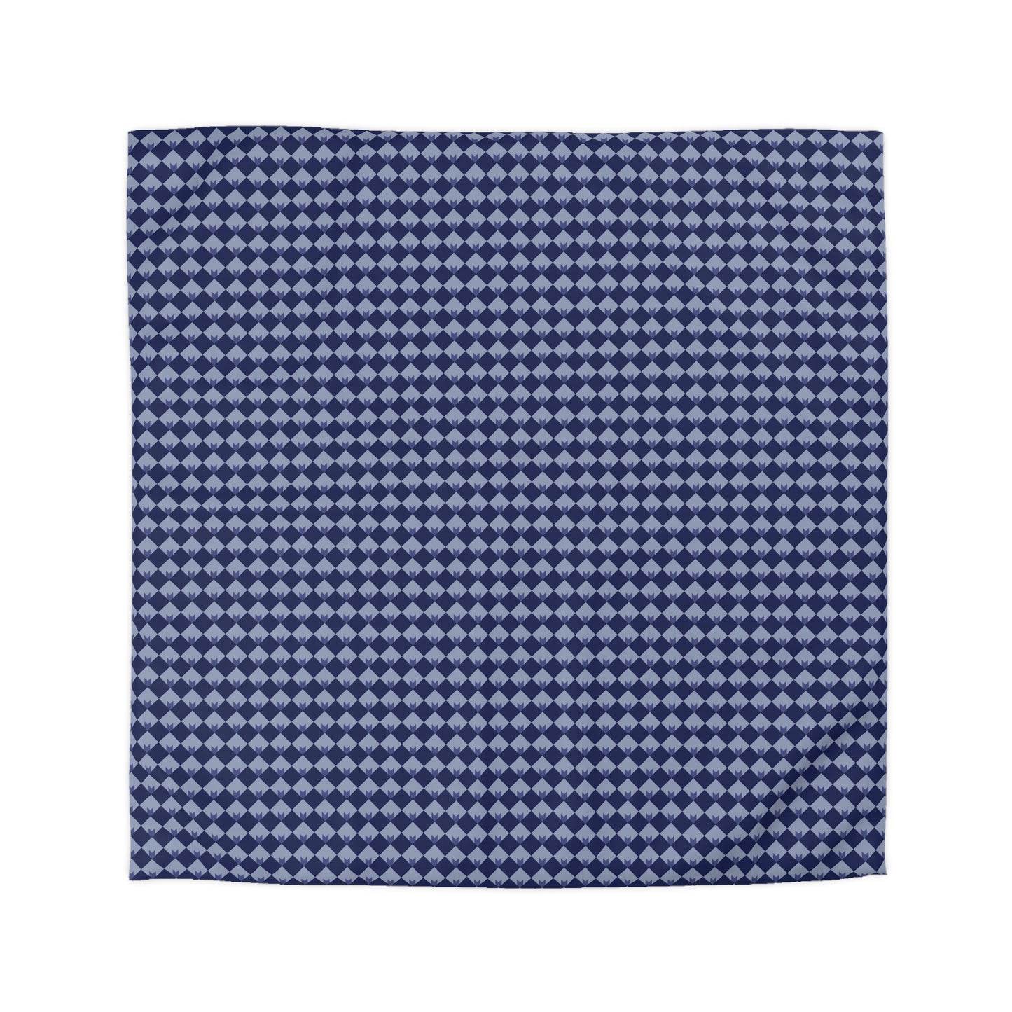 Diamond Bloom-Navy & Periwinkle Microfiber Duvet Cover