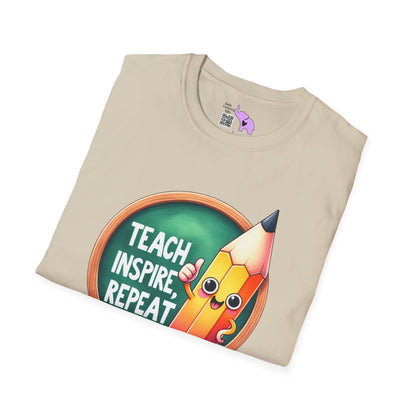 Teach Inspire Repeat Adult T-shirt