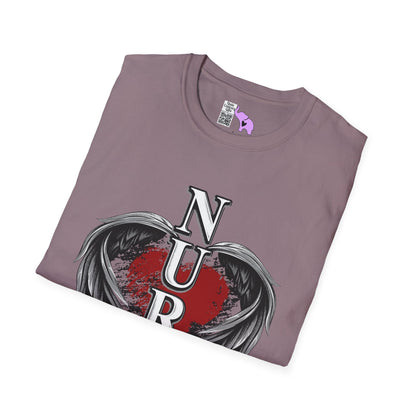 Nurse Heart & Angel Wings Adult T-shirt
