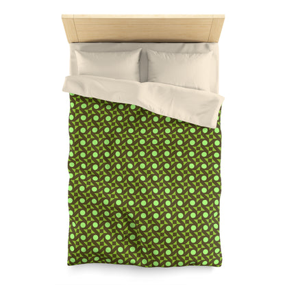 Pistachio Pinwheels Microfiber Duvet Cover