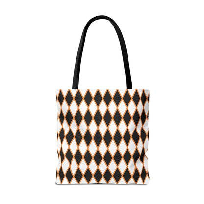 Midnight Ember Harlequin Canvas Tote Bag