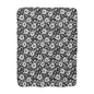 Monochrome Paradise Bloom Fleece Blanket