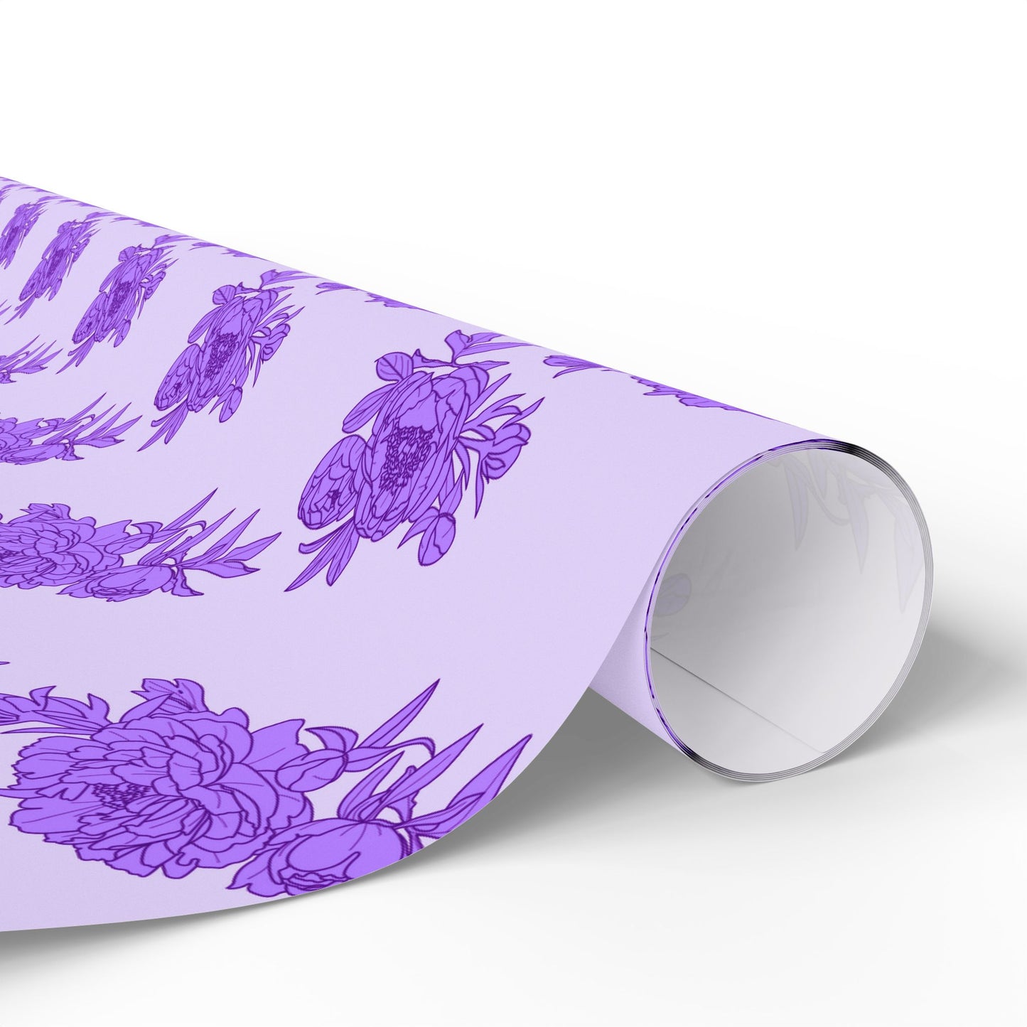 Royal Orchid Peonies Wrapping Paper