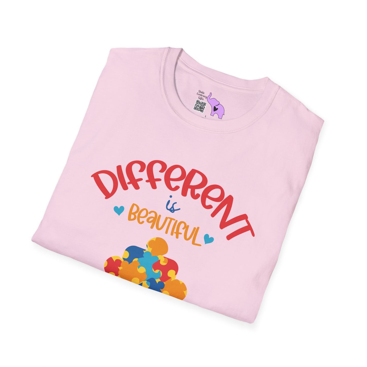 Different is Beautiful Autism Awarness Adult T-shirt