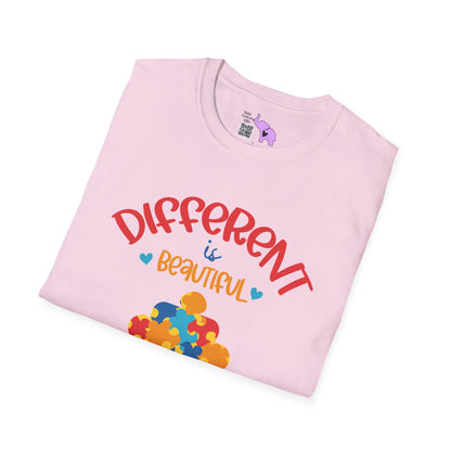 Different is Beautiful Autism Awarness Adult T-shirt