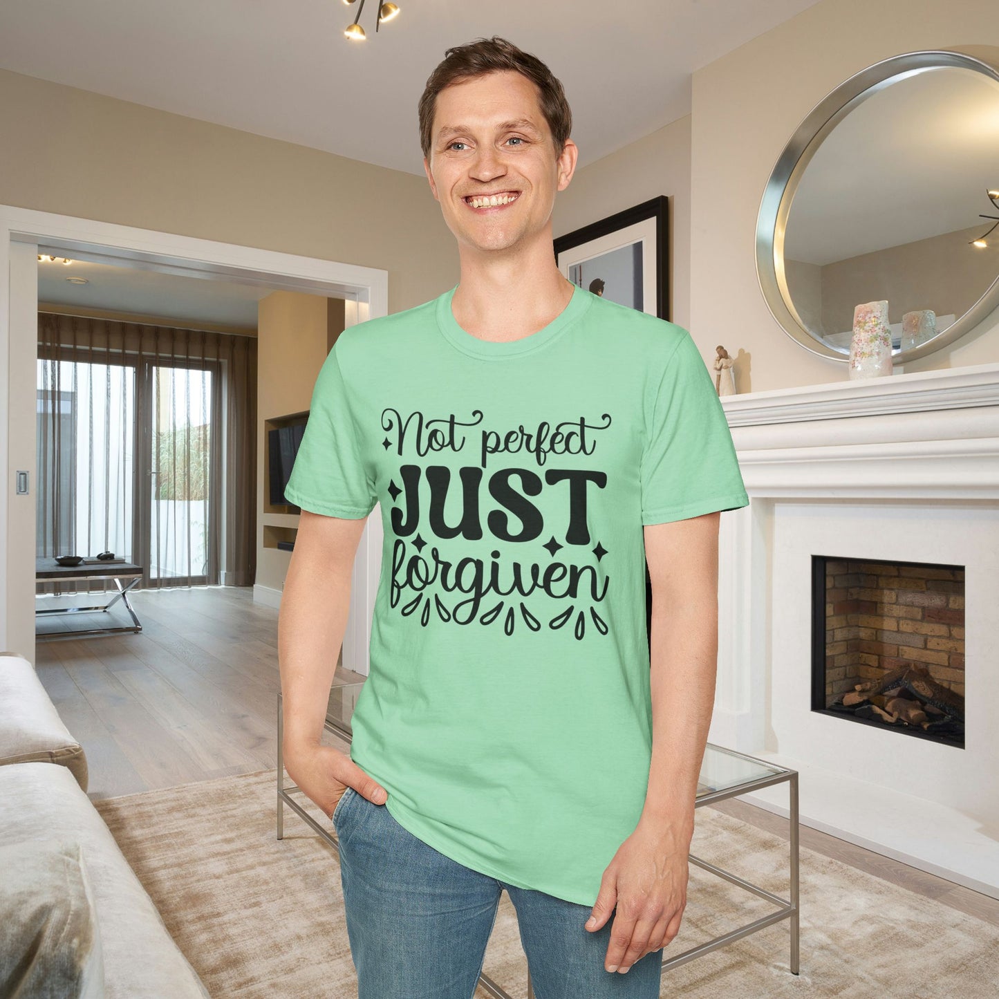 Not Perfect Just Forgiven Adult T-shirt