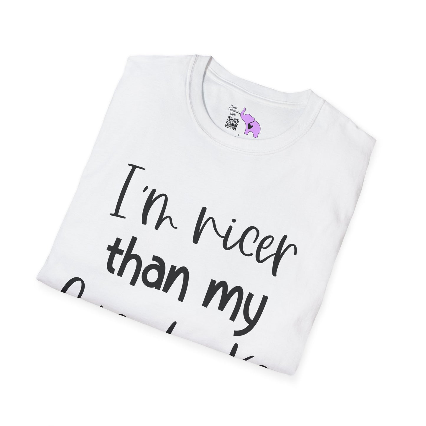 I'm Nicer Than My Face Looks Adult T-shirt