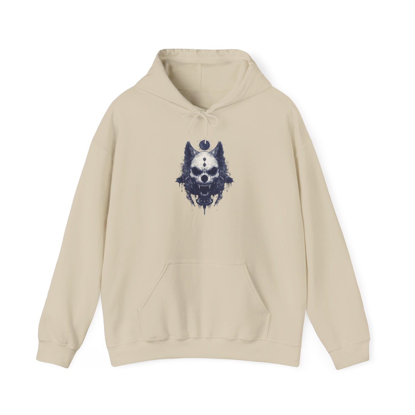 Creepy Skull Wolf Heavy Blend™ Hooded Sweatshirt
