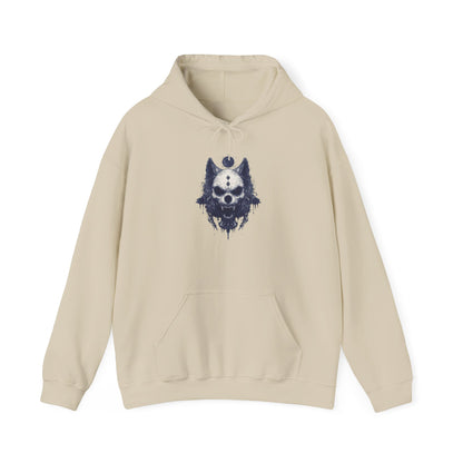 Creepy Skull Wolf Heavy Blend™ Hooded Sweatshirt