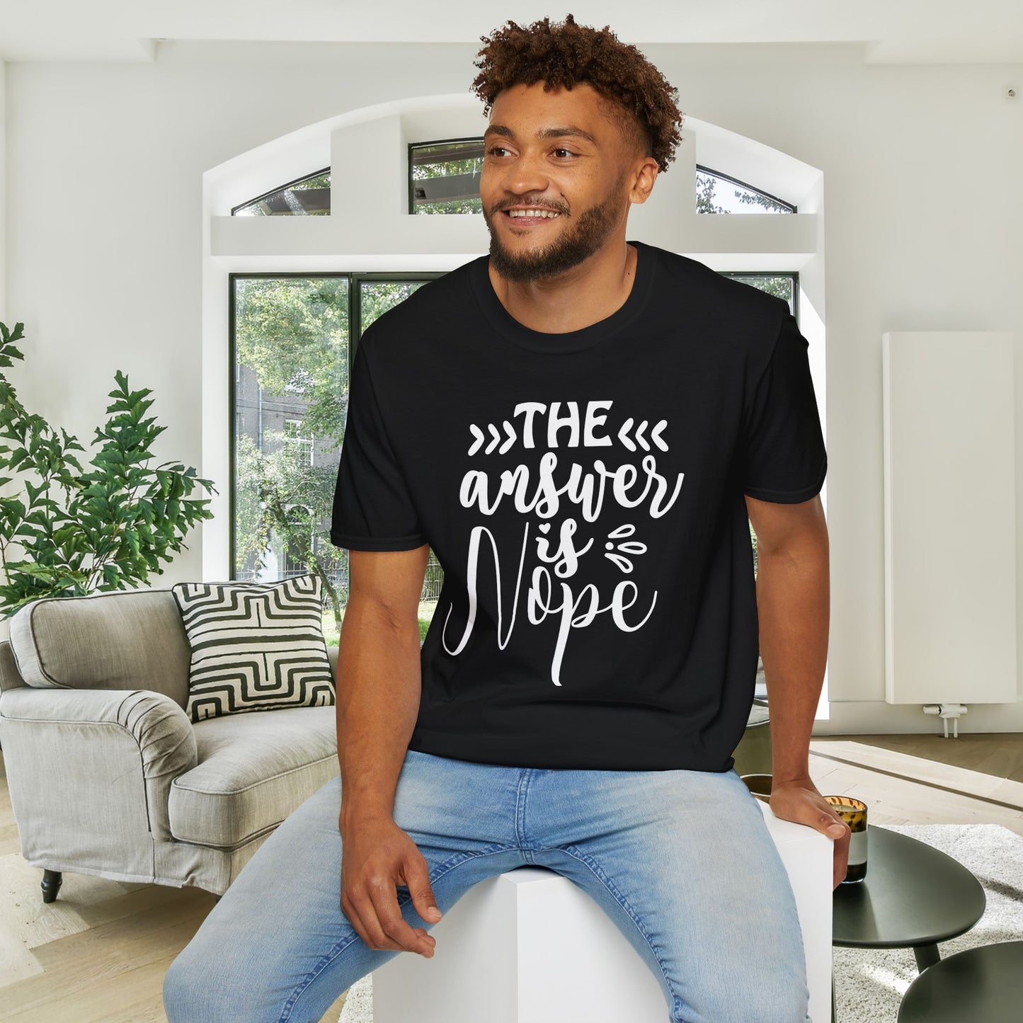 The Answer Is Nope 2 Adult T-shirt