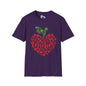 Teacher Apple Heart Adult T-shirt