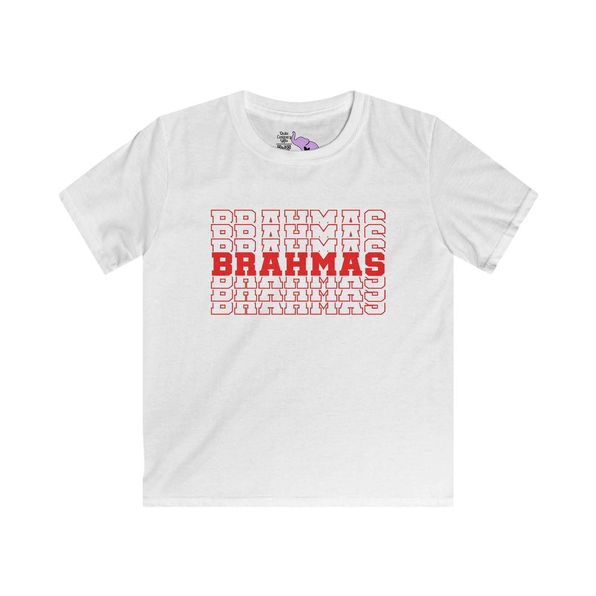 Brahmas (Stacked) Youth Softstyle Tee