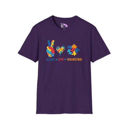 Accept Love Understand Autism Awarness Adult T-shirt