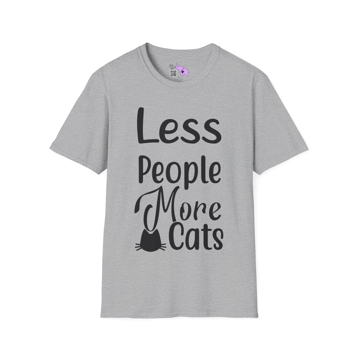 Less People More Cats Adult T-shirt