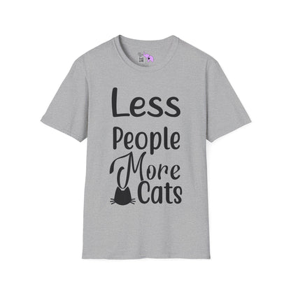 Less People More Cats Adult T-shirt