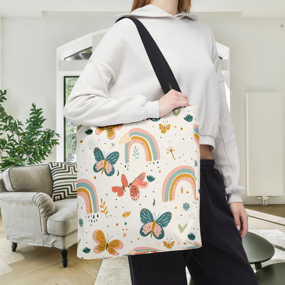 Whispering Wings & Rainbows Canvas Tote Bag