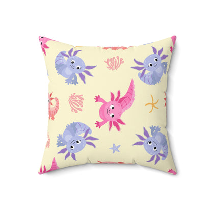 Happy Axos Throw Pillow