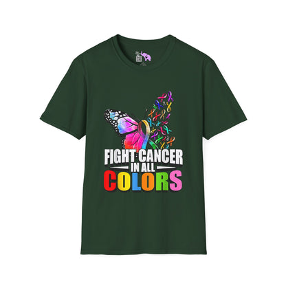 Butterfly Fight Cancer in All Colors 10 Adult T-shirt