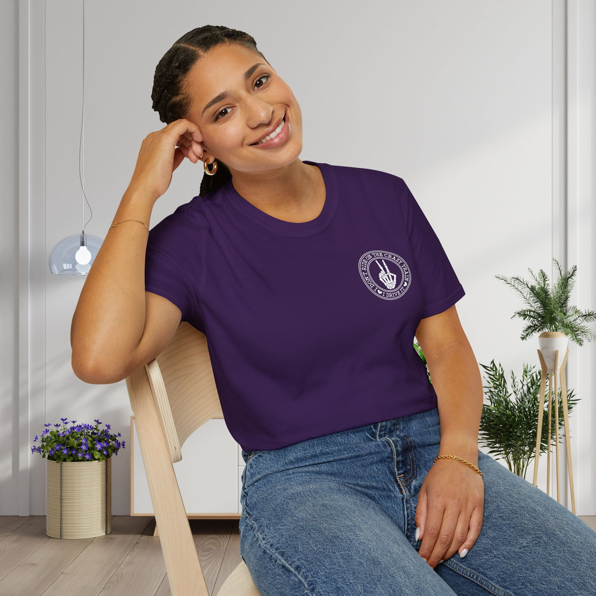 I Don't Ride On The Crazy Train I Drive It Adult T-shirt