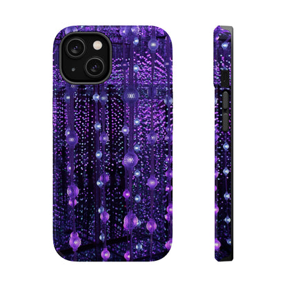 Purple Raindrops MagSafe® Compatible Tough Case for iPhone