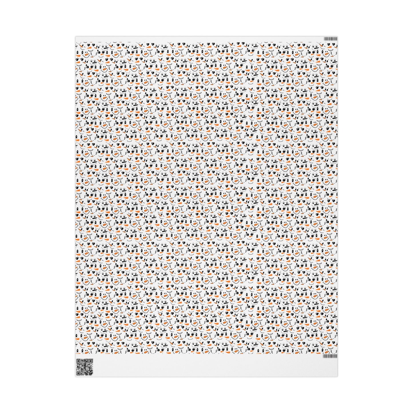 Cute Snowman Faces Wrapping Paper