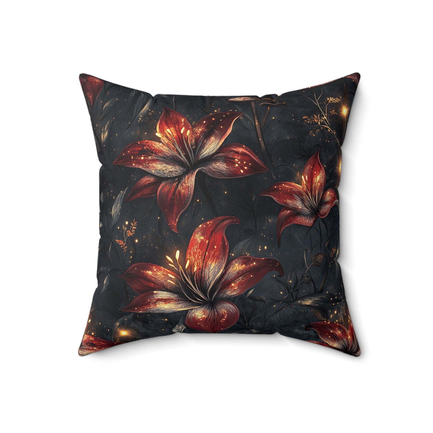 Fire Lilly Dreams Throw Pillow