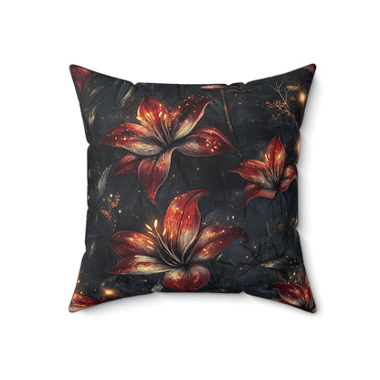 Fire Lilly Dreams Throw Pillow