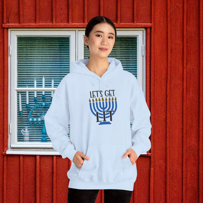 Lets Get Lit Menorah Adult Heavy Blend™ Hooded Sweatshirt