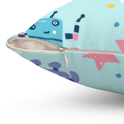 Robo Galaxy Giggles Throw Pillow