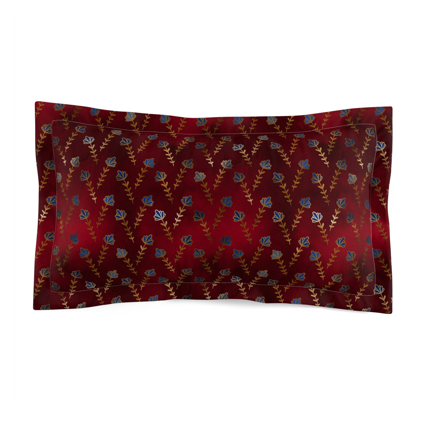 Ruby Night Blossoms Pillow Sham