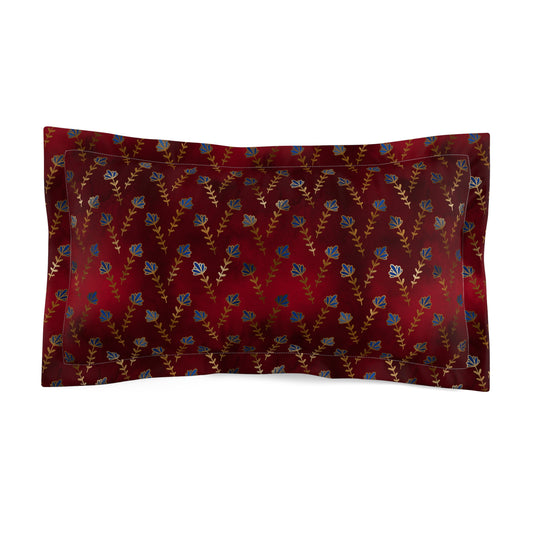 Ruby Night Blossoms Pillow Sham