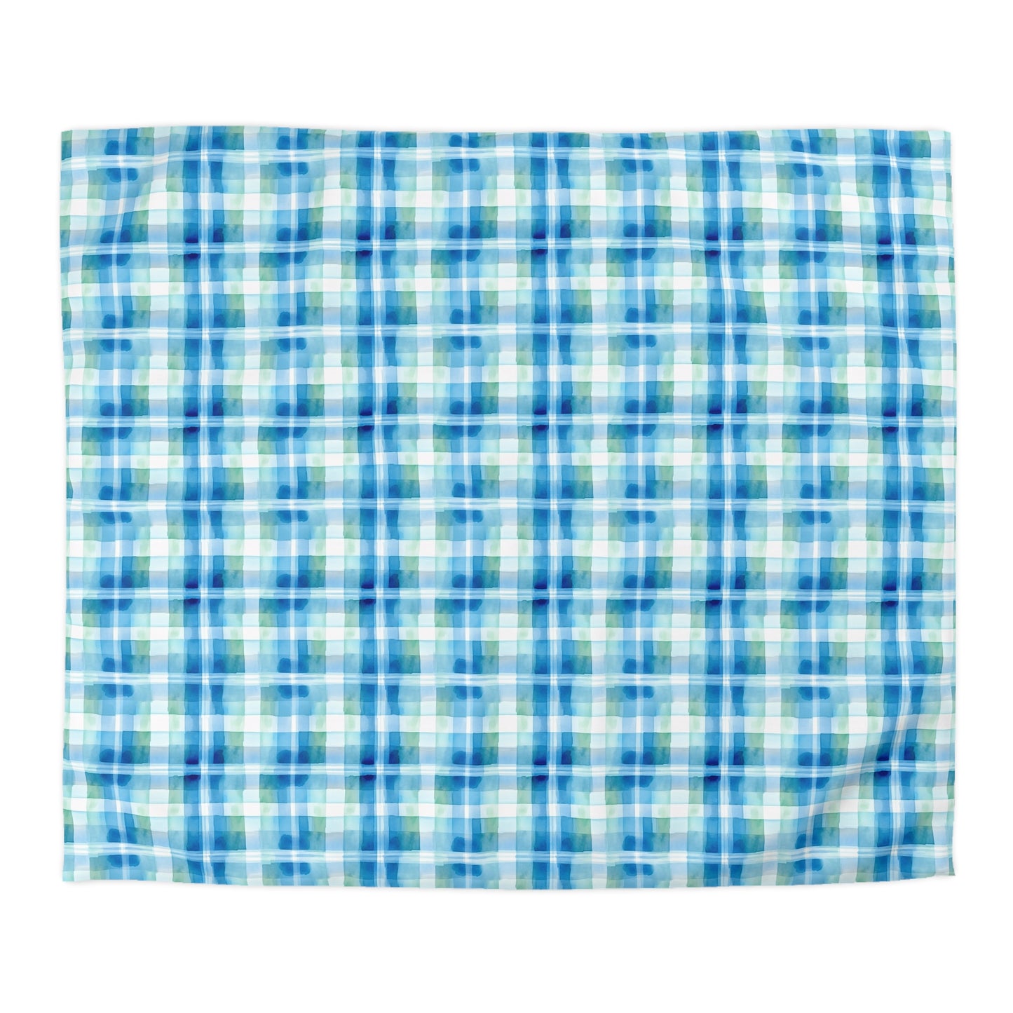 Ocean Sunset Plaid Microfiber Duvet Cover