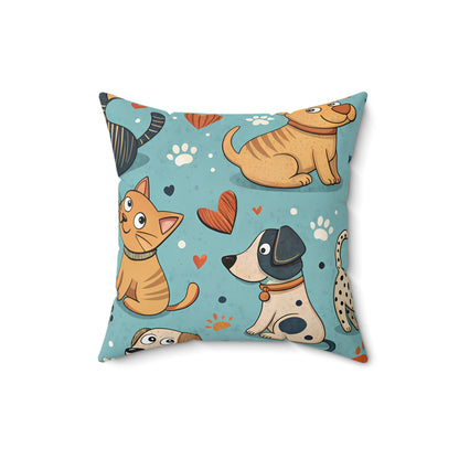 Paws & Whiskers Throw Pillow