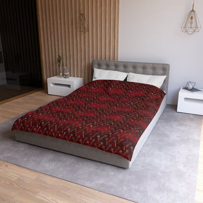 Ruby Night Blossoms Microfiber Duvet Cover