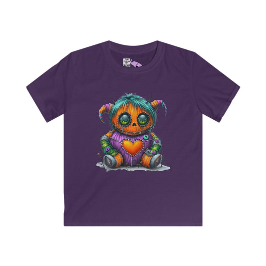 Patchwork Pumpkin Heart Youth Softstyle Tee