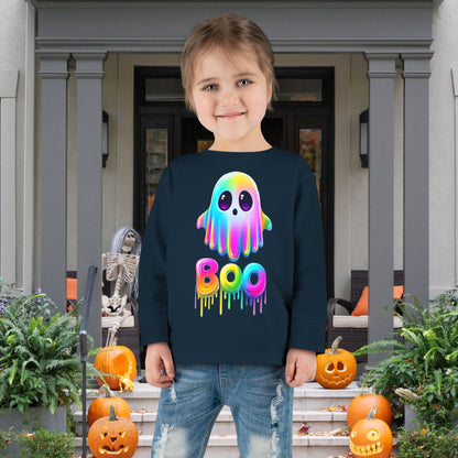 Neon Ghostly Monster Toddler Long Sleeve Tee