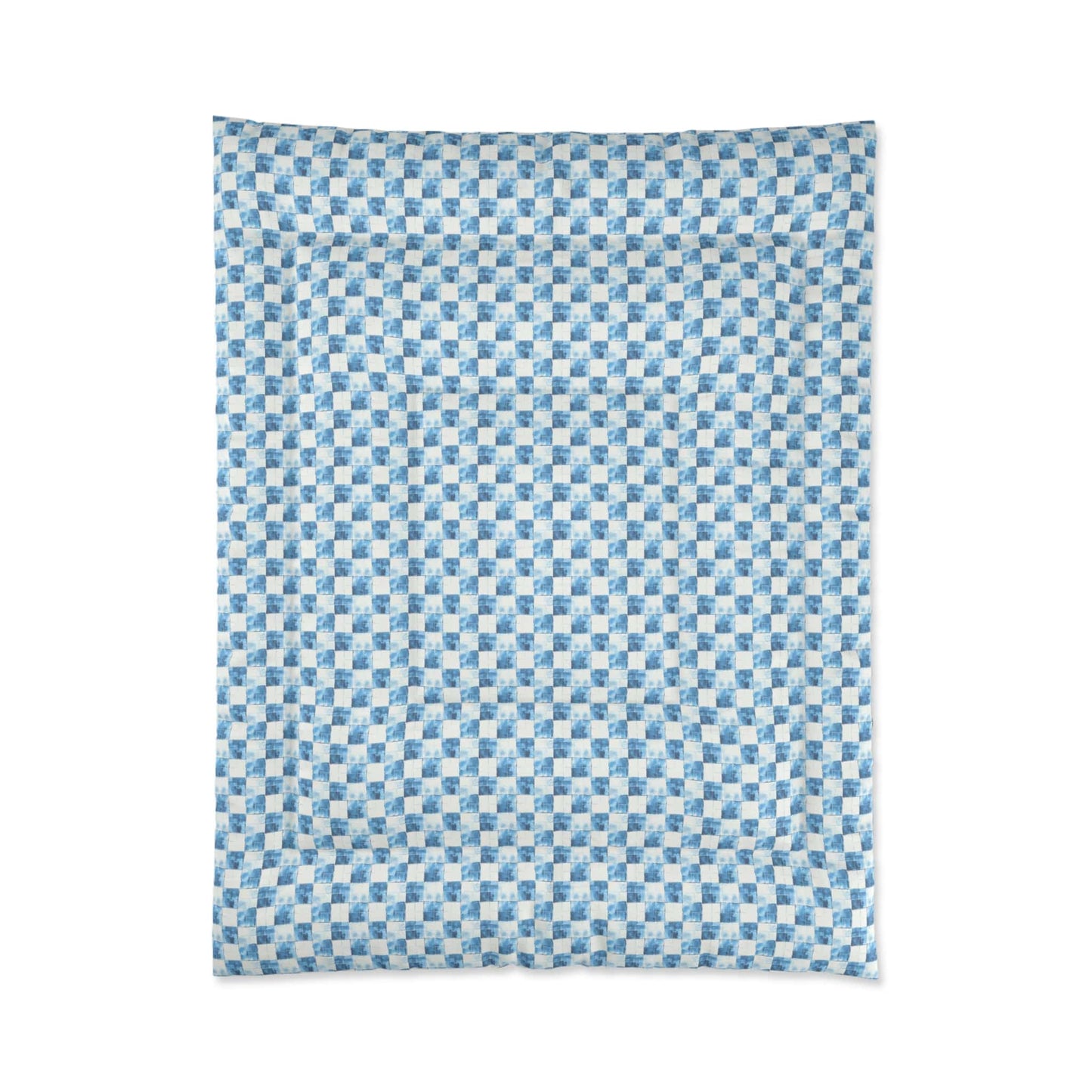 Cozy Blue Checkered Comforter