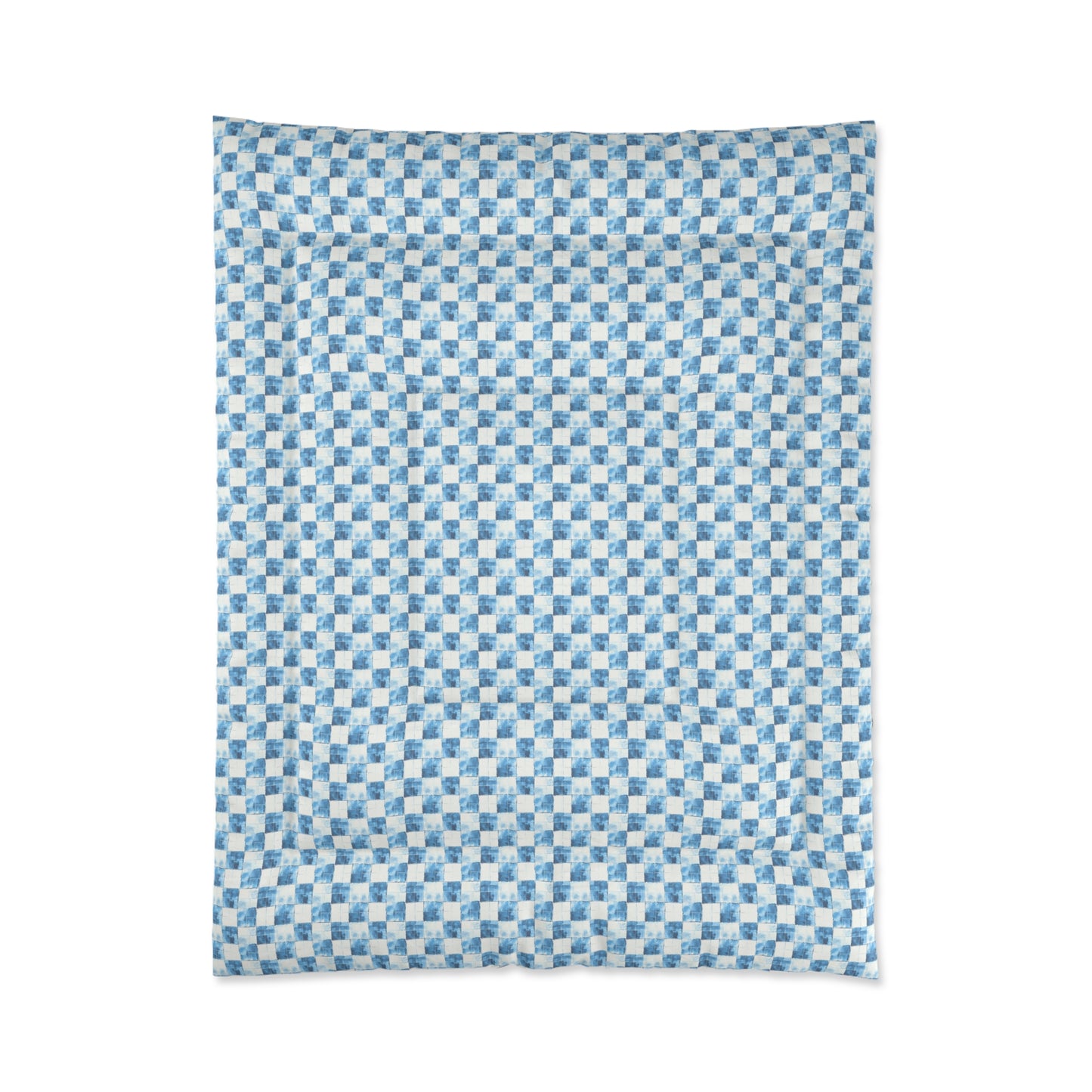 Cozy Blue Checkered Comforter