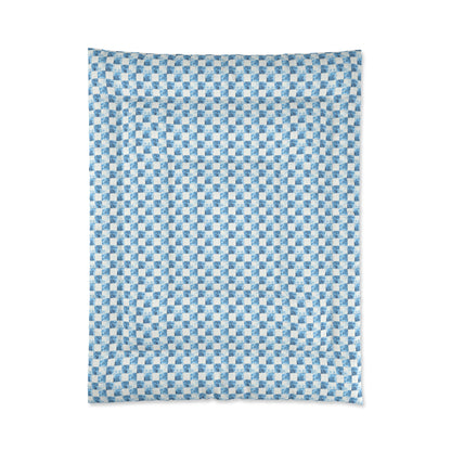 Cozy Blue Checkered Comforter