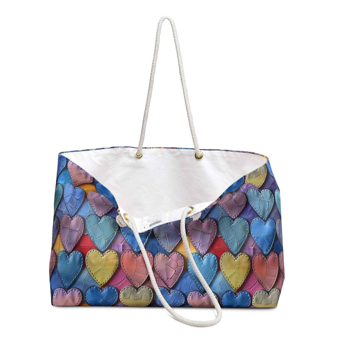 Color Pop Leather Hearts Weekender Bag