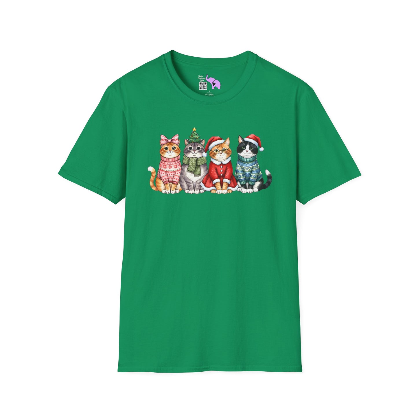 Meowy Christmas Crew Adult T-shirt