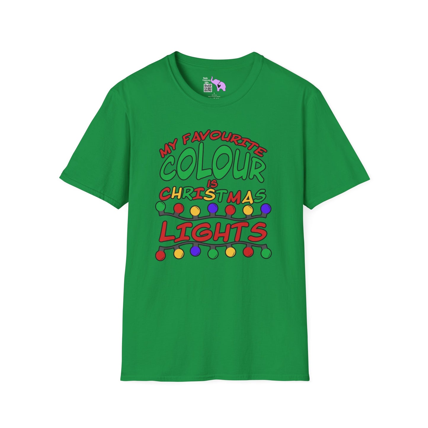 My Favourite Colour Is Christmas Lights  Adult T-shirt