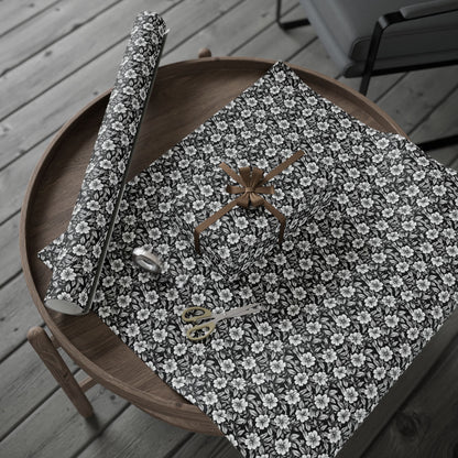 Monochrome Paradise Bloom Gift Wrap for All Occasions