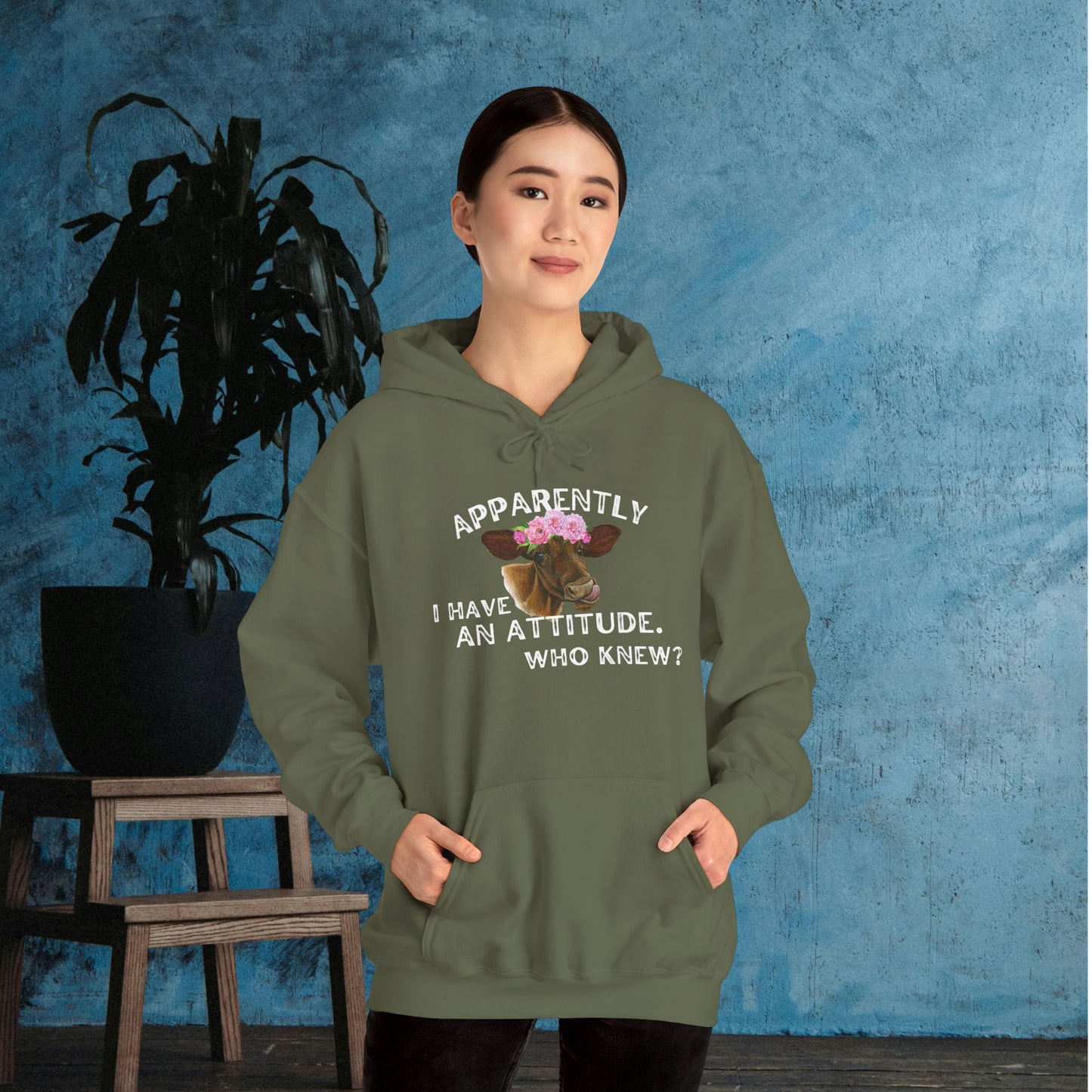 Apparently I Have An Attitude; Who Knew? Heavy Blend™ Hooded Sweatshirt