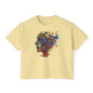 Colorful Paisley Woman Profile Women's Boxy Tee