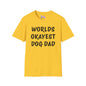 Worlds Okayest Dog Dad Adult T-shirt