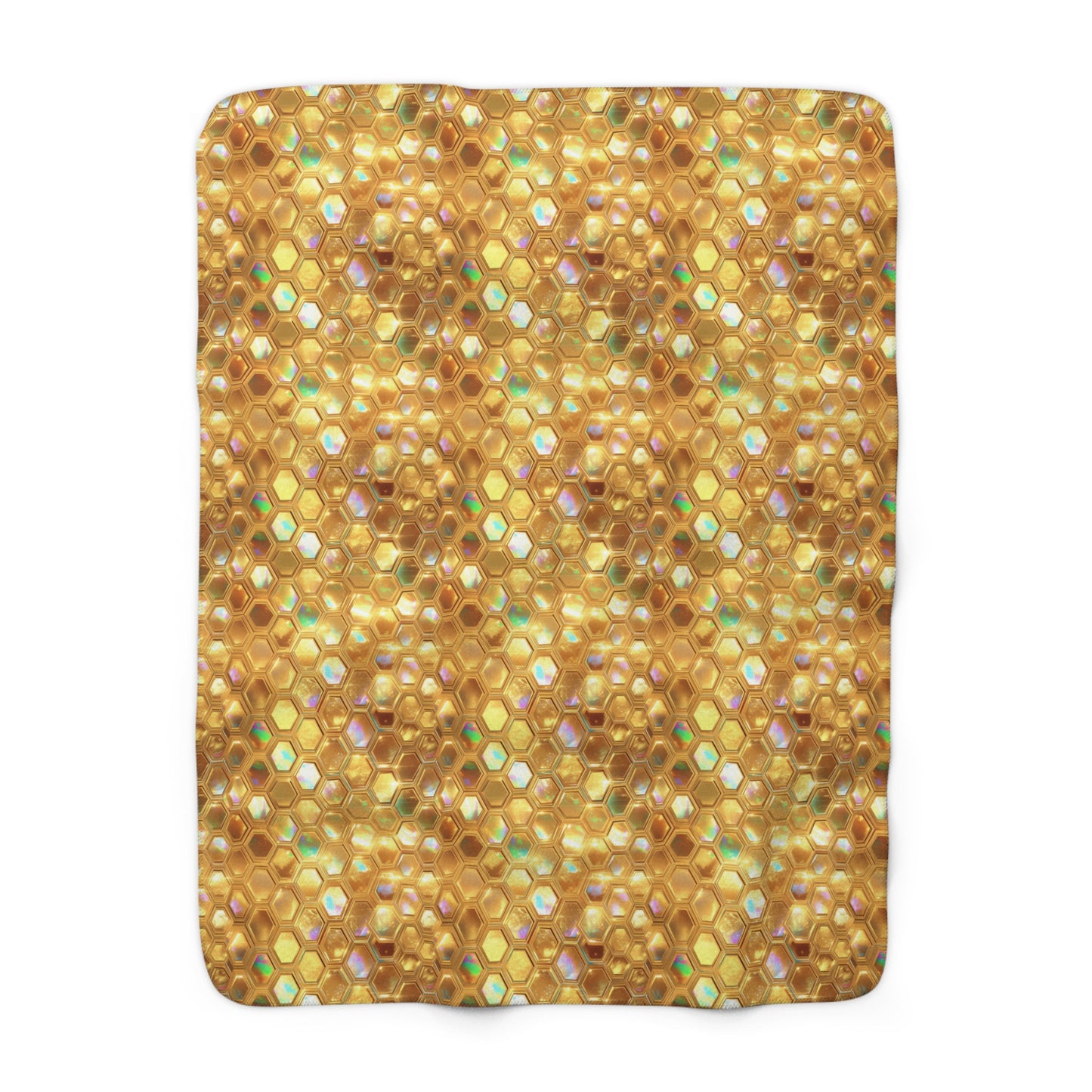 Golden Prism Grid Fleece Blanket