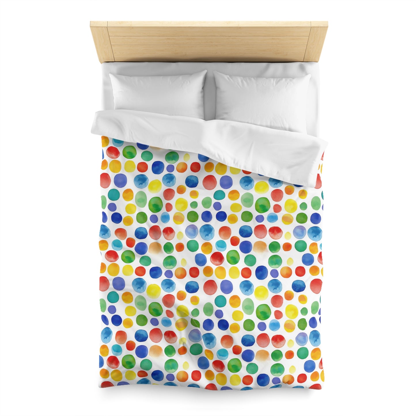 Colorful Polka Dots Microfiber Duvet Cover
