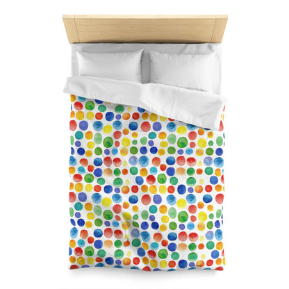 Colorful Polka Dots Microfiber Duvet Cover