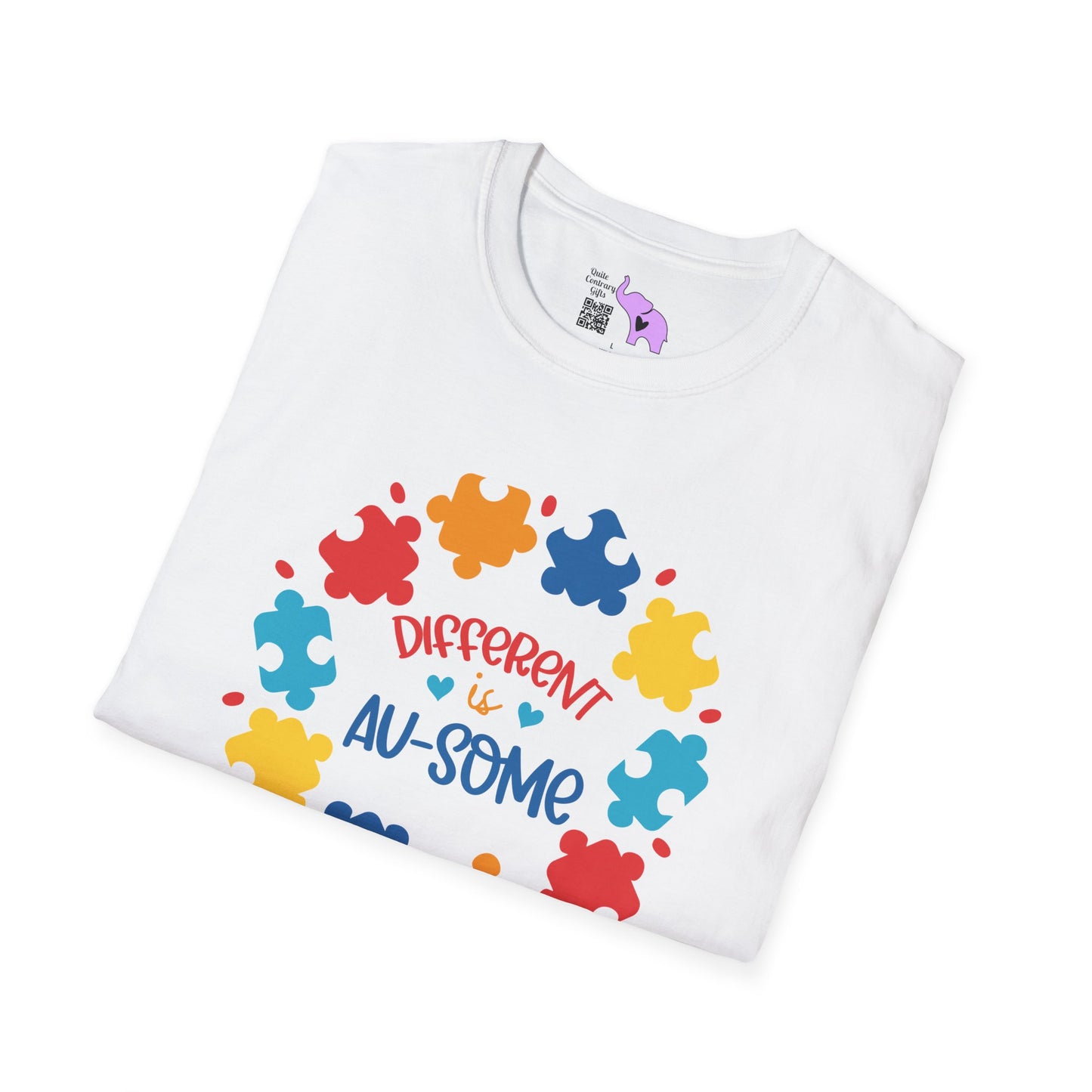 Different Is Awesome Autism Awarness Adult T-shirt